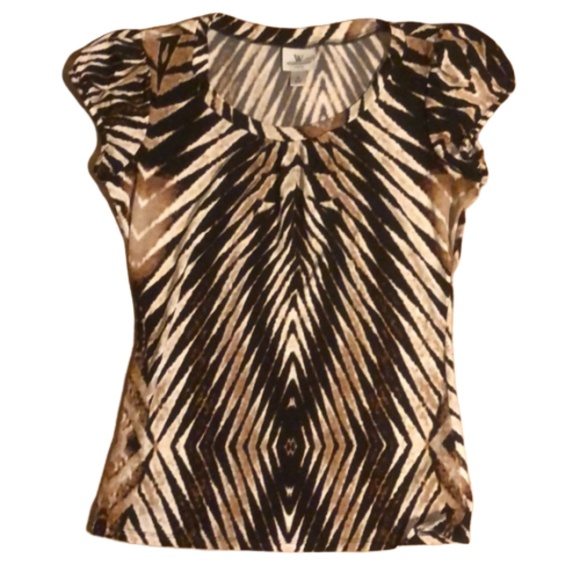 Worthington Tops - 3/$10 Worthington Dress Top black and brown